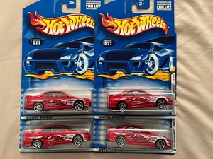 Lot of 4 2001 Hot Wheels First Editions HONDA CIVIC Si Red w/Chrome PR5 Spokes - Picture 1 of 2