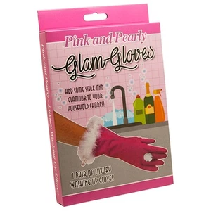 Pink & Pearly Washing Up Gloves - Picture 1 of 2