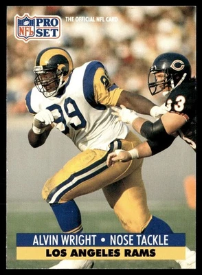 1991 Pro Set Alvin Wright Los Angeles Rams #206 - Image 1 of 2