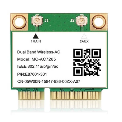 1X(1200 Mbit/S Bluetooth 4.2  PCI-E WLAN-Karte -AC7265 Drahtlose Netzwerkka4385 - Bild 1 von 4