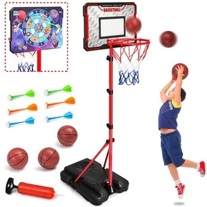 Kids Basketball Hoop - Adjustable Height 2.9ft-6.2ft Toddler for Kids, Goal I... - Picture 1 of 6