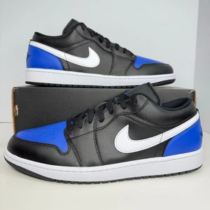 Air Jordan 1 Low Black/Game Royal Size 13 Men - Picture 1 of 8