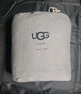 Edredón UGG Queen/Franela Cepillada - Gris Con Patrón Espiga 92 pulgadas X 96 pulgadas. - Imagen 1 de 4