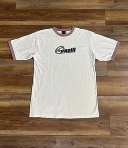 Vintage O'Neill Ringer American DNA Logo White T Shirt Men’s Large 90s Surf Swim - Picture 1 of 14
