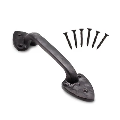 Antique Pull Handles Arrow Head Tudor Door  Cabinet Cupboard 220mm Black - Image 1 of 4