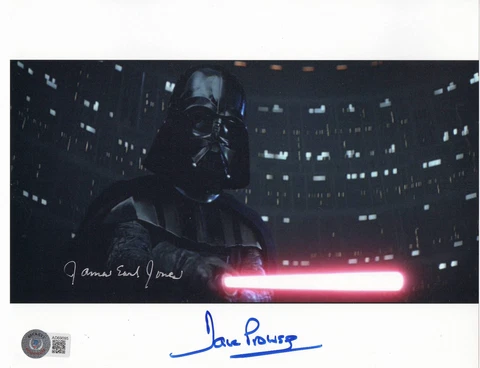 JAMES EARL JONES DAVID PROWSE SIGNED AUTOGRAPH STAR WARS 8X10 PHOTO BAS BECKETT Cover