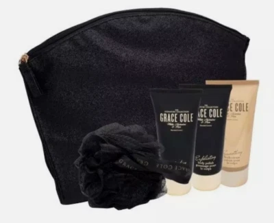 Grace Cole Earl Grey Peach Blossom 4pc Toiletry Xmas Gift Set For Woman