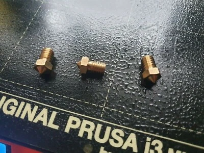 M6 Brass Nozzle For E3D/J-Head V6 0.4mm Prusa i3 MK3 MK3s UK seller free deliver - Image 1 of 4
