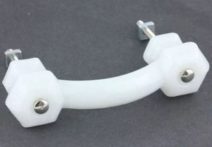3" Antique Glass Pull Milk White - Picture 1 of 19