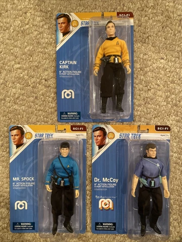 MEGO Star Trek Captain Kirk; Mr Spock And Dr McCoy- 8” Action Figures Cover