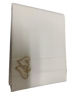 Wedding Guest Book In Ivory Color With Gold Rhinestone Hearts