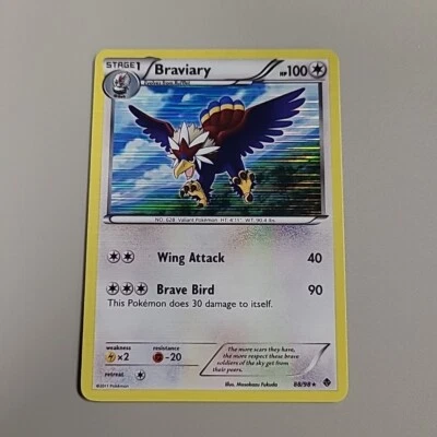 Pokemon TCG Braviary - Emerging Powers (Holo Rare 88/98) VLP - Image 1 of 2
