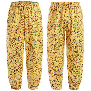 Girls Dancewear Dance Trousers Loose Pants 70's Wide Leg School Costume Workout - Picture 1 of 99