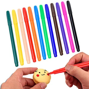 12 Colors Edible Markers Food Coloring Pens Diy Cake Writing Decor - Picture 1 of 7