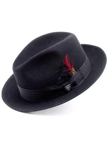 Dobbs 100% Wool Felt Glen Cove Hats in Black - Picture 1 of 6