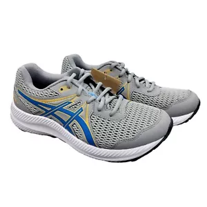 NEW ASICS Kid's CONTEND 7 GS Running Shoes 1014A192-023 Size 3 Sheet Rock/Blue - Picture 1 of 17
