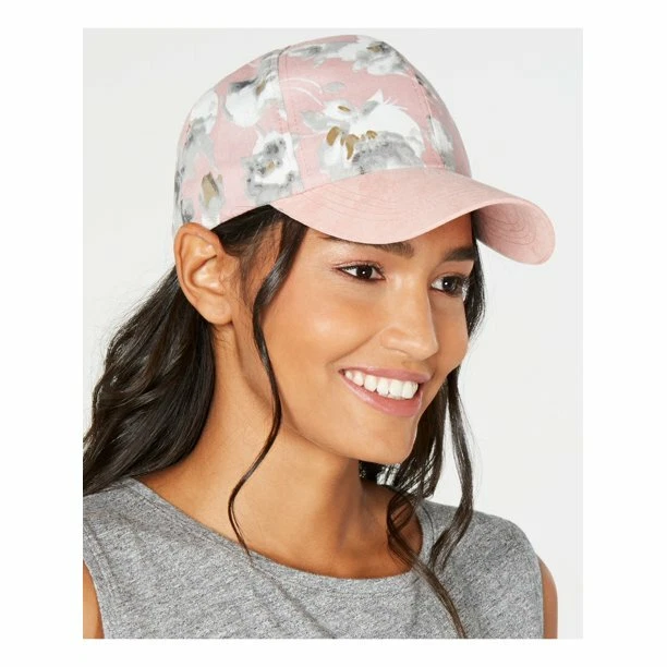 INC Womens Pink Floral Fitted Adjustable Hat - Image 1 of 1