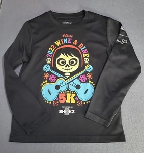 Run Disney Wine & Dine 5K 2022 LS Shirt Coco Miguel Black Youth Small *Flaws - Picture 1 of 8