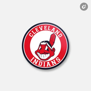 Cleveland Indians MLB | 4"" X 4"" Imán decorativo redondo - Imagen 1 de 2