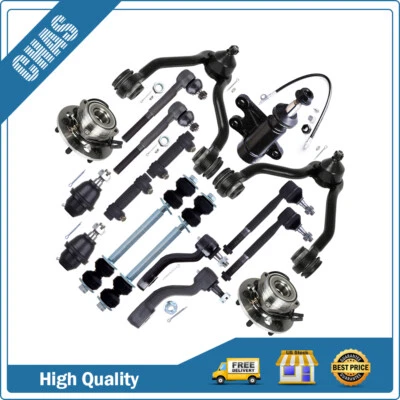 For Cadillac Escalade 17Pieces control arm ball joint Tie Rod End Links Steering - Image 1 of 4