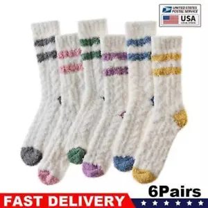 Womens Fuzzy Socks Cozy Slipper Winter Socks Warm Plush Sleeping Christmas Socks - Picture 1 of 6