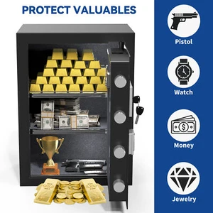 Fireproof Safe 4 CuBic Safe Box Anti-Theft Fire Safe with Digital Keypad Key - Picture 1 of 13