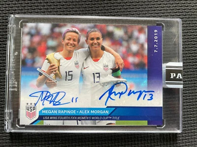 2019 Panini Instant Megan Rapinoe Alex Morgan World Cup France Autograph 12/15 - Image 1 of 4