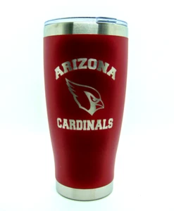 Arizona Cardinals NFL 20 oz Etched Logo Stainless Steel Hot Cold Tumbler Red - Picture 1 of 1