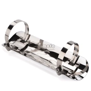 9" Chrome Exhaust Muffler Pipe Heat Shield Heel Guard For Harley Dyna Sportster - Bild 1 von 8