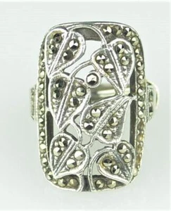 STERLINGSILBER MARKASITEN RING GRÖSSE 4,75 (MIT RINGSCHUTZ) - KANN GRÖSSER GEMACHT WERDEN - Bild 1 von 5