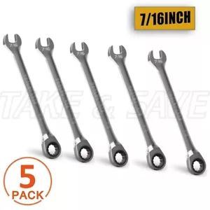 5er-Pack - 7/16 Zoll Spezialeinsätze Schraubenschlüssel - schlank unzerbrechlich Chrom-Vanadium-Stahl - Bild 1 von 5
