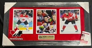 SIDNEY CROSBY SIGNED & FRAMED 2010 TEAM CANADA OLYMPICS PHOTO JSA COA SIZE 33X17 - Picture 1 of 2