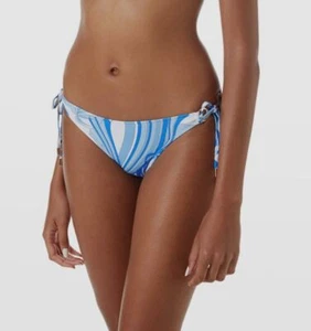 $122 Melissa Odabash Women's Blue Janeiro Side Tie Bikini Bottom Swimwear Size 6 - Picture 1 of 4