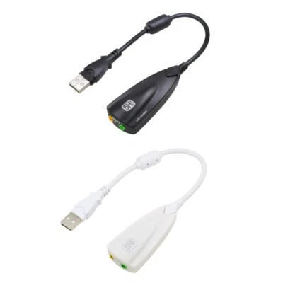 5HV2 USB External Sound Card with 3.5mm USB Adapter Headset 7.1Sound Card - Image 1 of 4