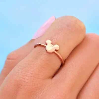Talla 6 DISNEY Mickey Minnie Anillo Oro Rosa Joyería Disneyland Pura Vida Foto 1 de 4