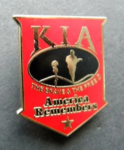 INSIGNIA DE PIN DE SOLAPA KIA AMERICA RECUERDA THE BRAVE AND THE FREE 1.1 x 7/8 de PULGADA - Imagen 1 de 1