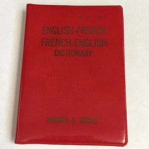 1967 FRENCH ENGLISH DICTIONARY VINTAGE MADE IN ITALY BARNES & NOBLE BOOK 3.5"x5" - Foto 1 di 19