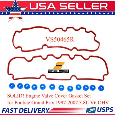 ¡¡SÓLIDO!! Juego de juntas de cubierta de válvula para Pontiac Grand Prix 1997-2007 3,8 L V6 VS50465R Foto 1 de 3