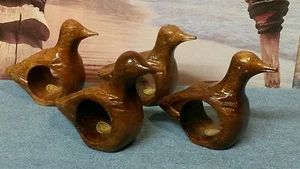 Juego de 4 servilleteros de madera tallados a mano para pájaros/patos - Hecho en Filipinas - Imagen 1 de 9