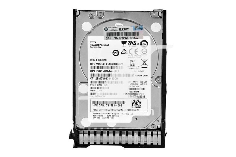 EG0600JEMCV  HPE 600GB SAS 12G 10K SFF SC HDD872477-B21/872736-001/781514-001 - Image 1 of 1
