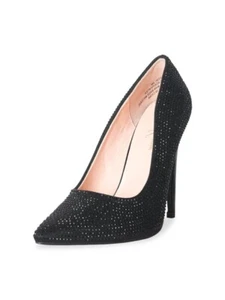 Lauren Lorraine Dori Rhinestone Pointed Toe High Heel Stiletto Formal Prom Pumps - Picture 1 of 2