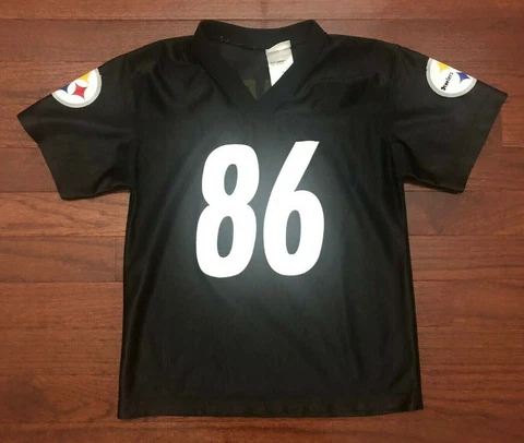 KIDS PITTSBURGH STEELERS JERSEY YOUTH LARGE 7 HINES WARD FOOTBALL BLACK WHITE Cover