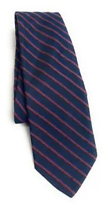 Cravatta Paul Stuart in seta Made in Italy blu a righe 3"W 54"L - Foto 1 di 3