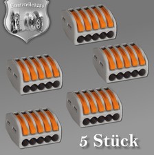 Wago Klemmen 222-415 mit Hebel Verbindungsklemme 5polig Klemme Hebelklemme