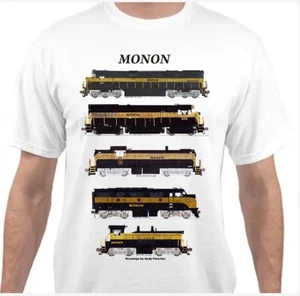 Monon Black & Gold Locomotives Railroad T-Shirt by Andy Fletcher - Picture 1 of 1