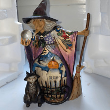 New in box 2007 Jim Shore What Do I See Witch with Crystal Ball Figurine