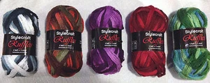 Stylecraft Ruffles 100g Ruffle Scarf Trim Yarn Knit Crochet FRS Color Choice - Picture 1 of 6