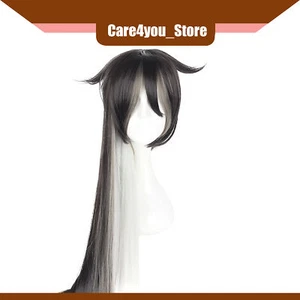 Item of 1 Breathable Hair Wigs for Women 59" Black Grey Wigs with Wig Cap - Picture 1 of 7