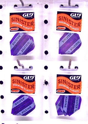 4 juegos de vuelos de dardos morados de forma estándar siniestros Foto 1 de 2