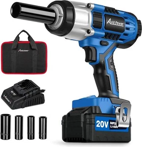 AVID POWER Cordless Impact Wrench, 1/2 Gun w/Max Torque 330 ft Blue - Picture 1 of 8